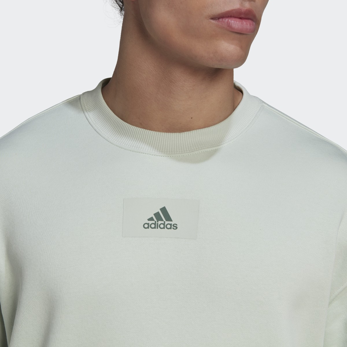 Adidas Essentials FeelVivid Cotton Fleece Drop Shoulder Sweatshirt. 6