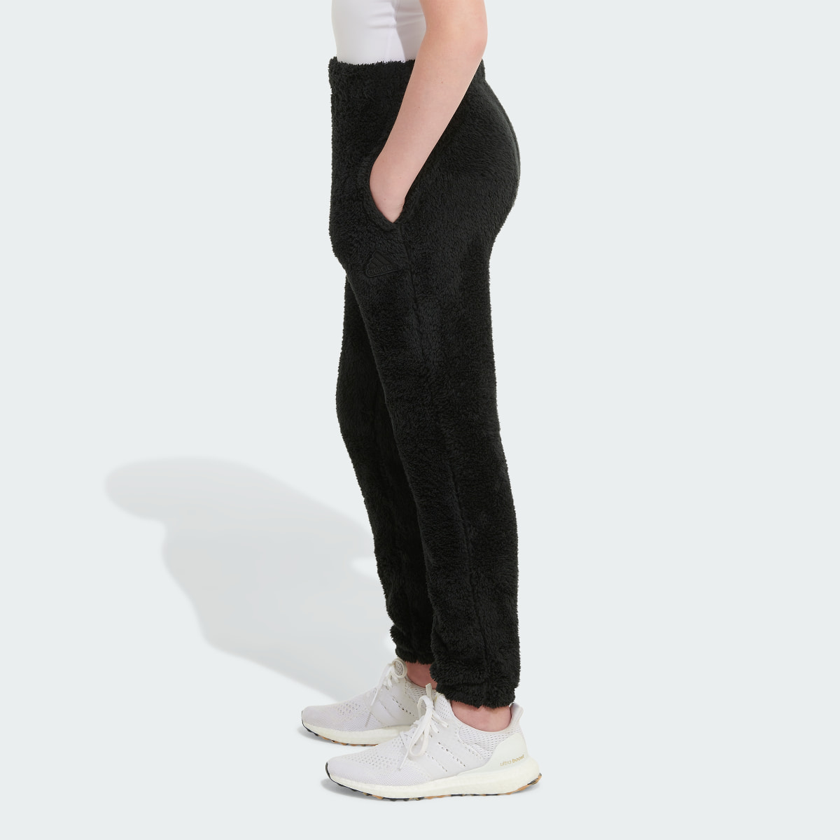 Adidas Elastic Waistband Cozy Furry Joggers. 6