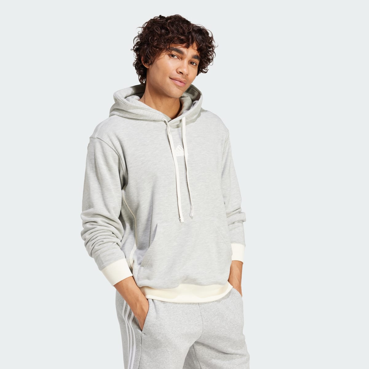 Adidas Lounge French Terry Colored Mélange Hoodie. 4