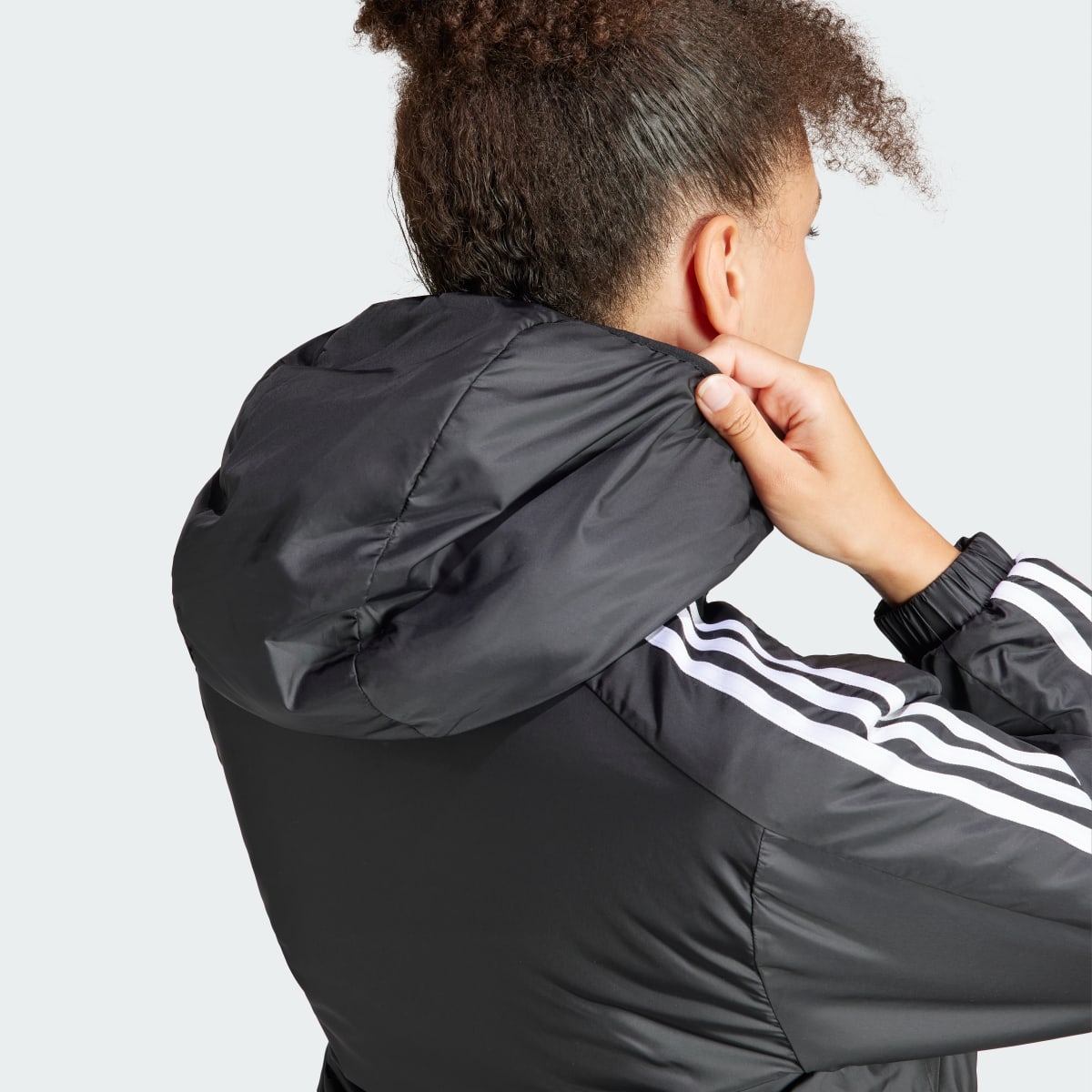 Adidas Essentials 3-Stripes Insulated Hooded Jacket. 7
