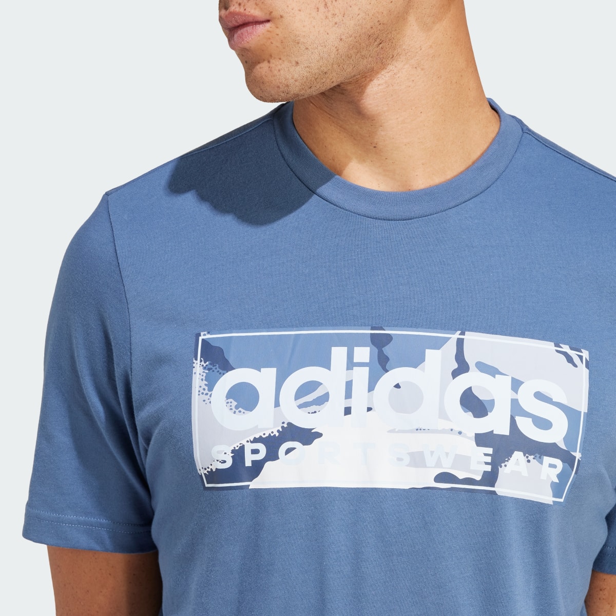 Adidas Camo Linear Graphic T-Shirt. 6