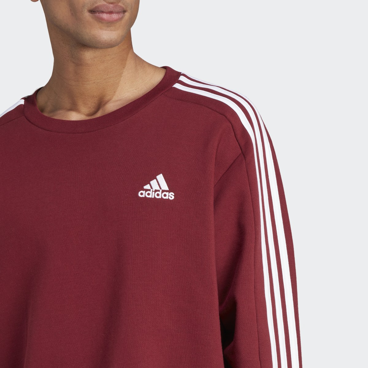 Adidas Sudadera Essentials 3 Franjas Felpa Francesa. 6