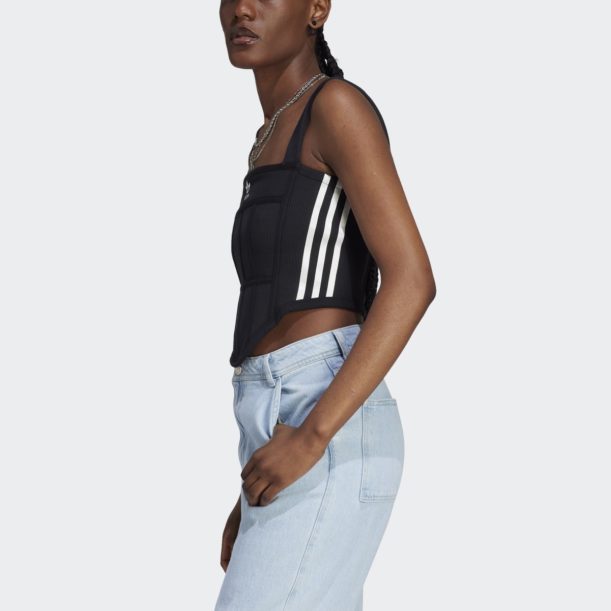 Cropped ribbed bra top adidas top