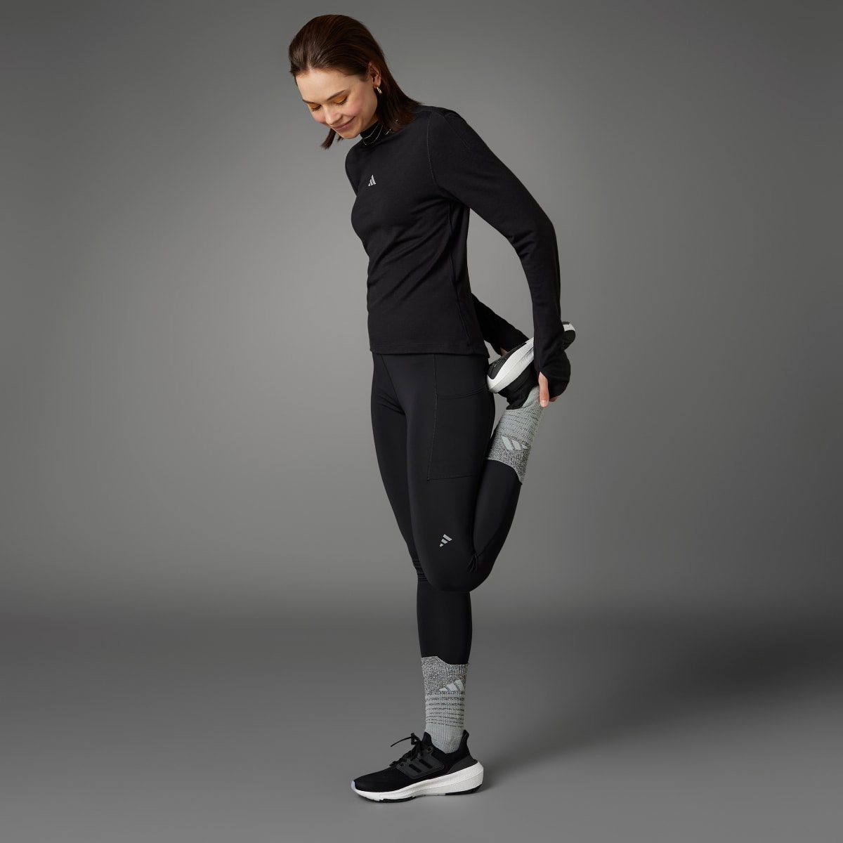 Adidas Ultimate Running Conquer the Elements Merino Long Sleeve Long-sleeve Top. 6