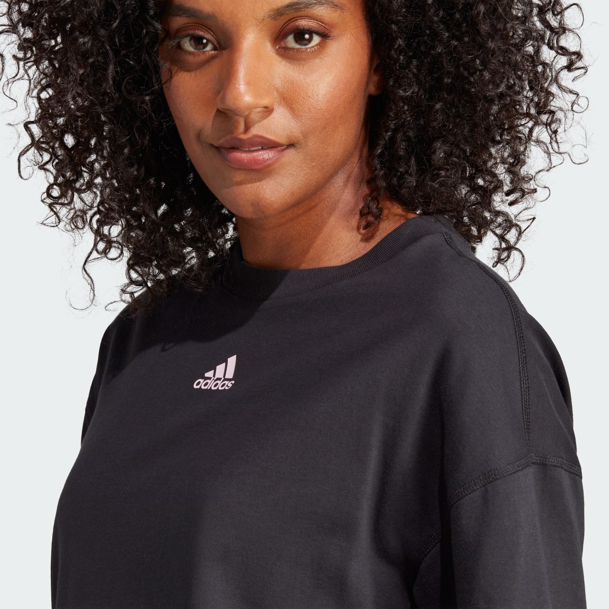 Adidas Dance 3-Stripes Cotton Boyfriend Tee. 7