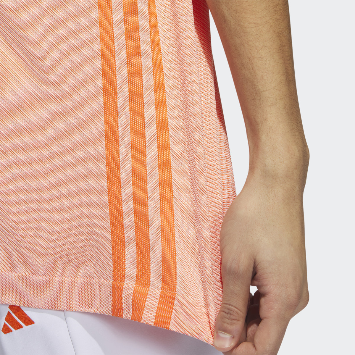 Adidas Made To Be Remade Henry Neck Seamless Golf Shirt. 8