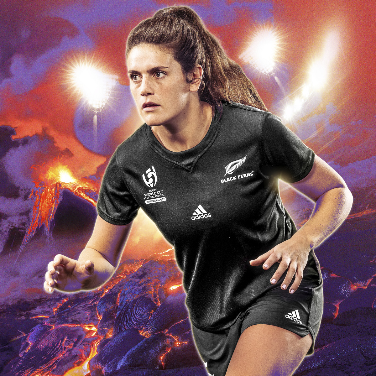 Adidas Black Ferns Rugby World Cup Home Jersey. 4
