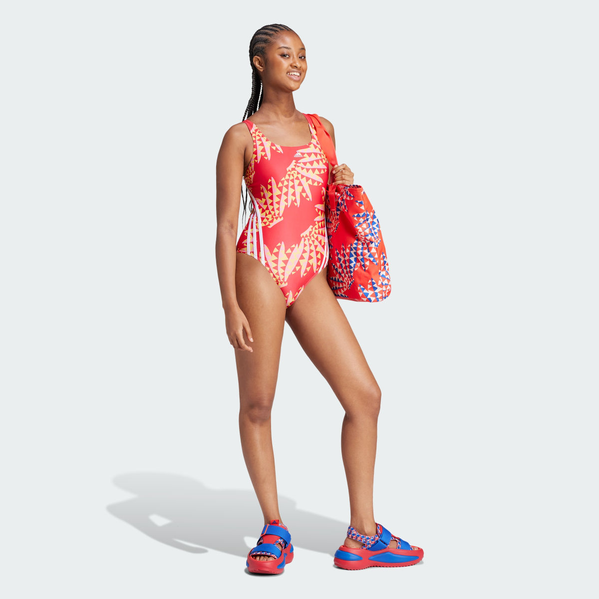 Adidas Traje de Natación CLX 3 Franjas FARM Rio. 4