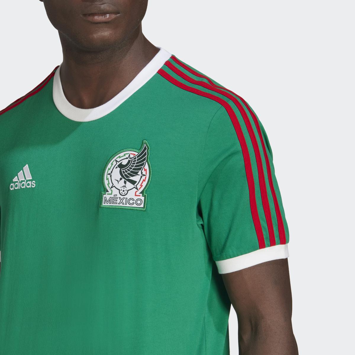 Adidas Playera Selección Nacional de México 3 Franjas. 6