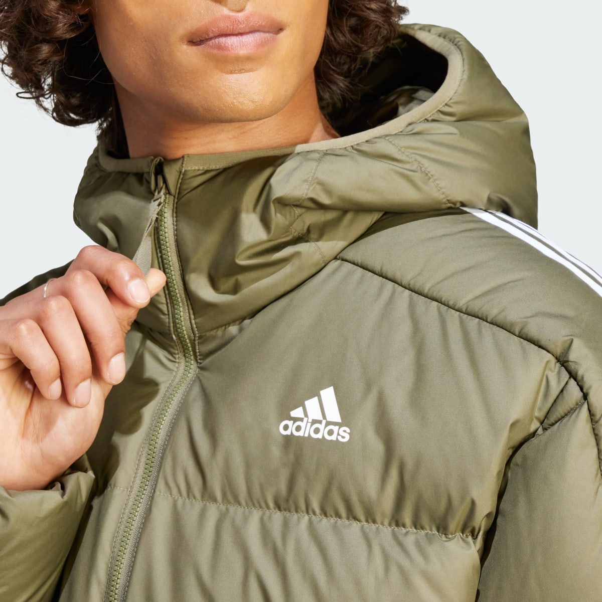 Adidas Essentials Midweight Down Hooded Jacket. 6