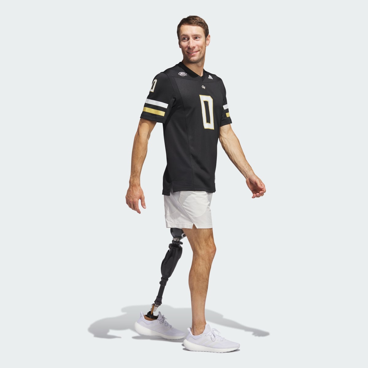 Adidas Georgia Tech Football Off-Field Ghost Jersey. 4