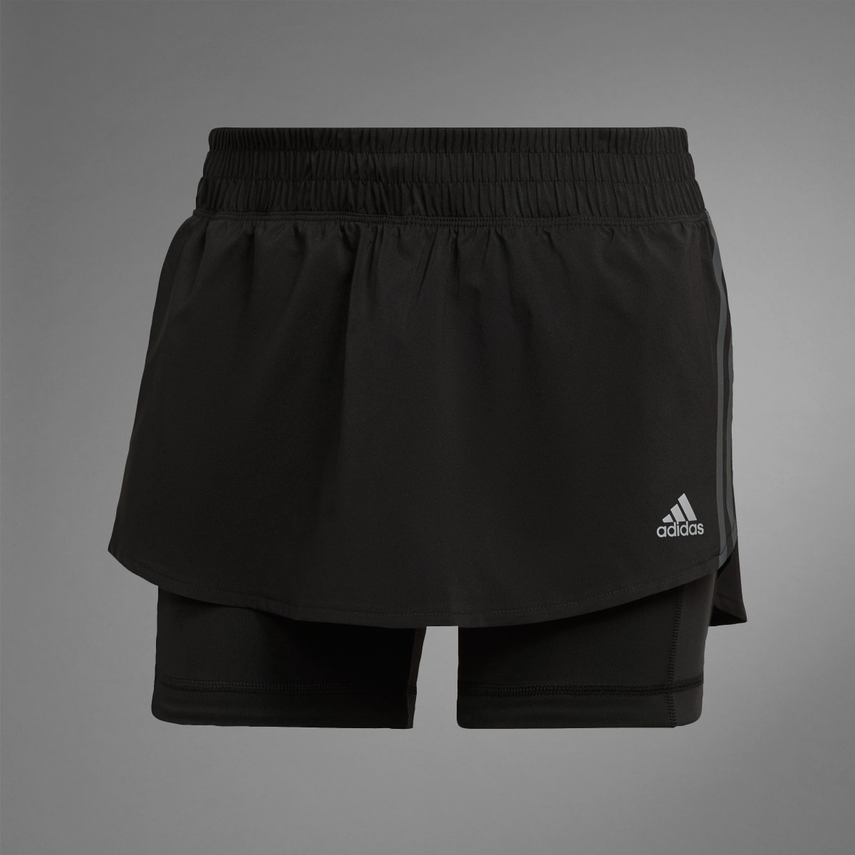 Adidas Jupe-short de running Run Icons 3 bandes. 9