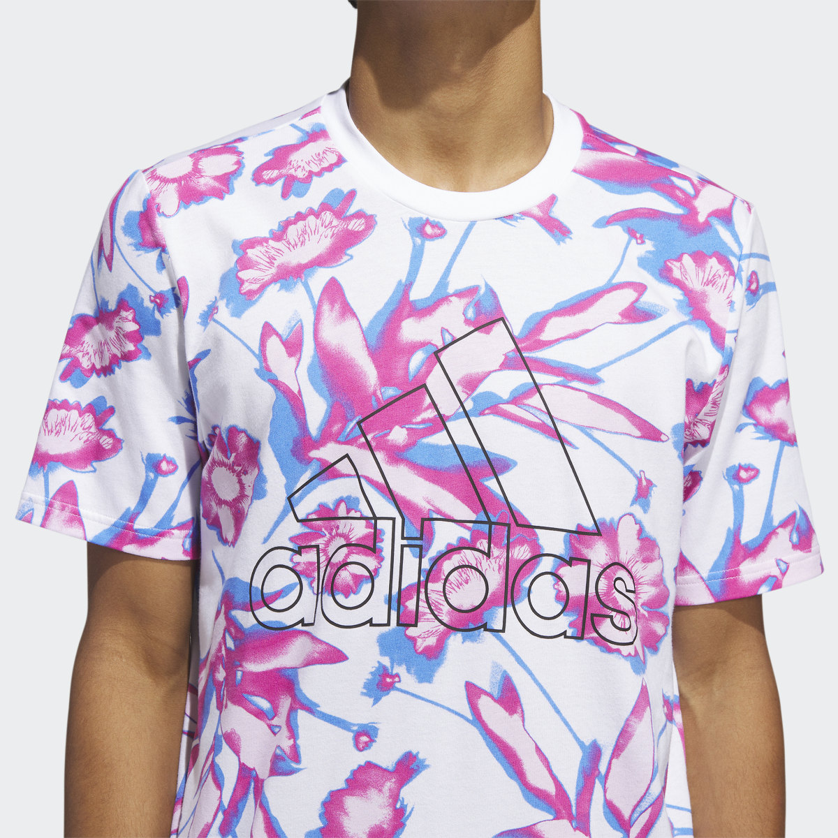 Adidas Playera Estampada Bloom (Unisex). 6