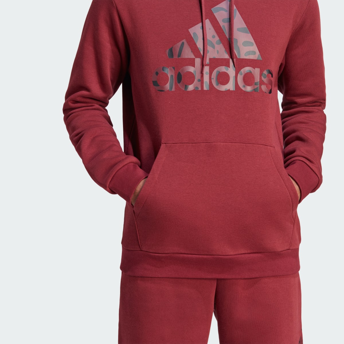 Adidas Sudadera con Gorro Essentials Logo Grande Tela French Terry. 6