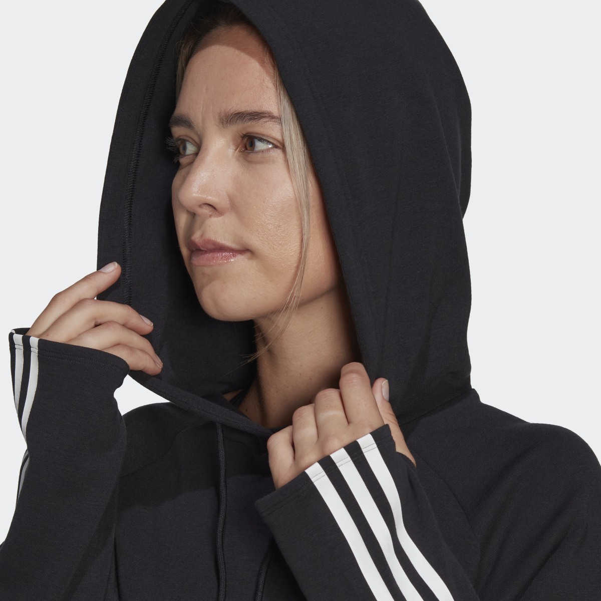 Adidas Sweat-shirt à capuche en coton Train Essentials Train 3-Stripes. 6