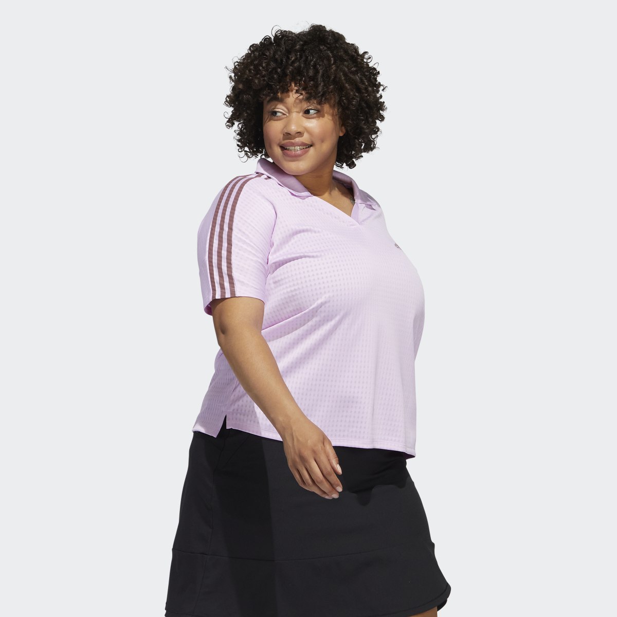 Adidas 3-Stripes Polo Shirt (Plus Size). 4