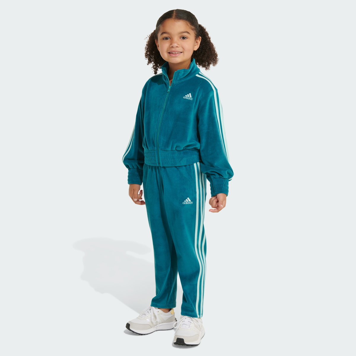 Adidas Two-Piece Fashion Velour Jacket Set. 5