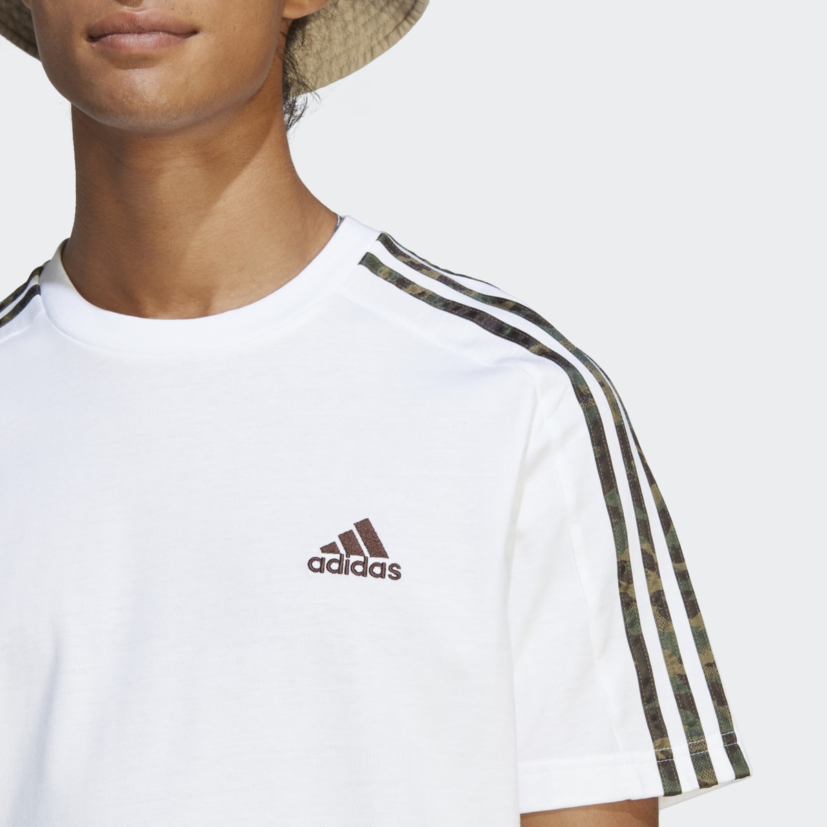 Adidas Essentials Single Jersey 3-Stripes Tee. 6