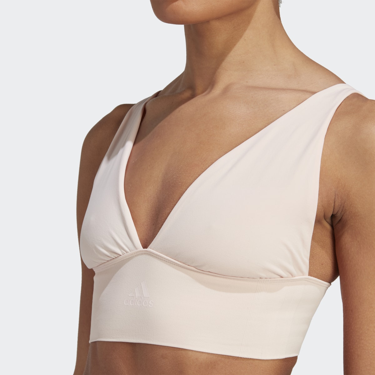 Adidas Active Seamless Micro Stretch Long Line Plunge Lounge Bra. 7