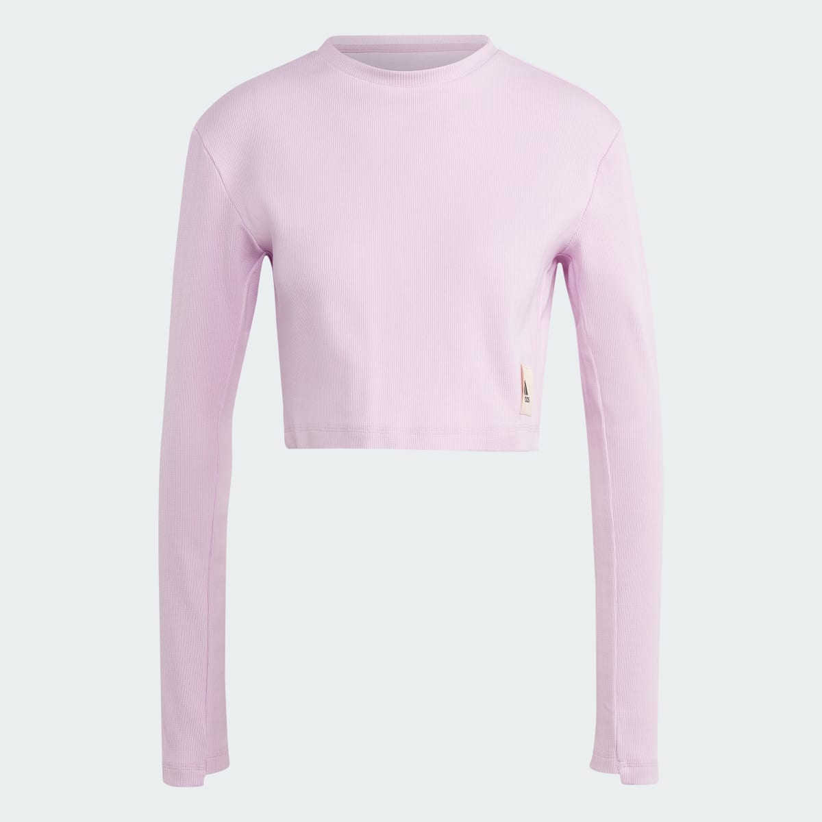 Adidas Lounge Ribbed Crop Long Sleeve Tee. 4