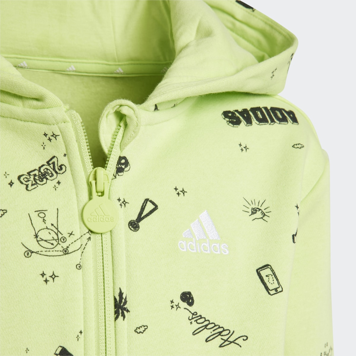 Adidas Brand Love Hooded Track Suit Kids. 7