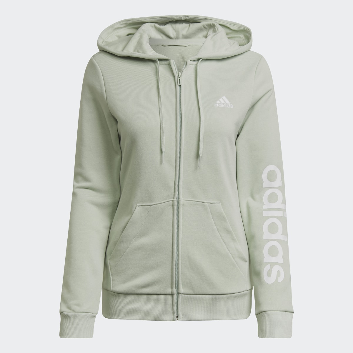 Adidas Essentials Logo Full-Zip Kapüşonlu Üst. 5