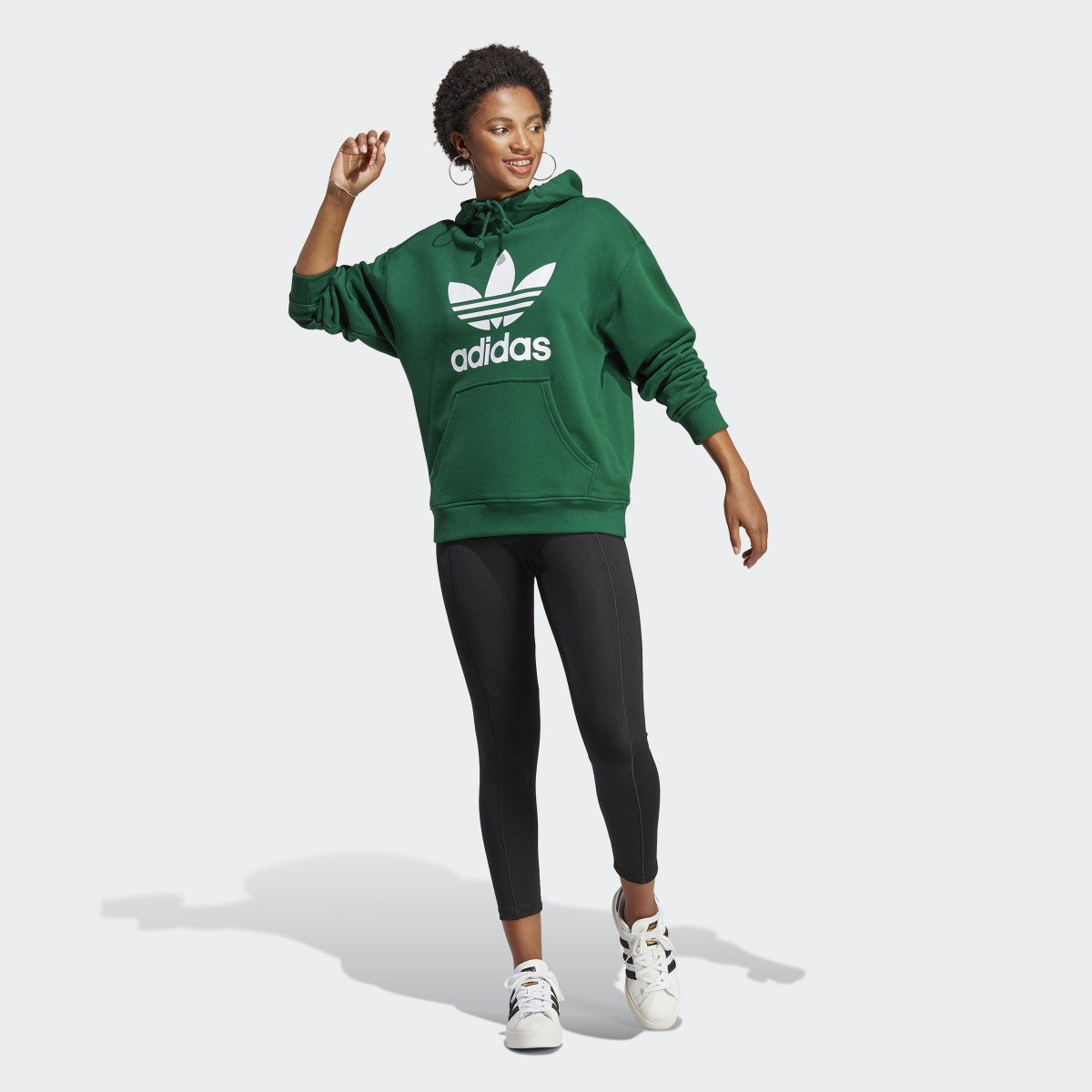 Adidas Sweat-shirt à capuche Trefoil. 4