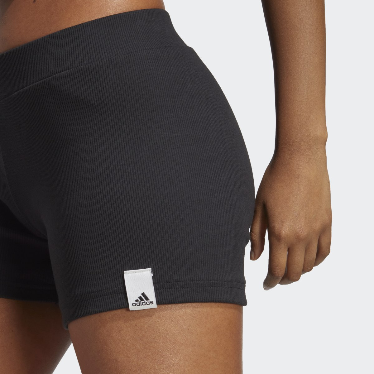 Adidas Lounge Rib Booty Shorts. 5