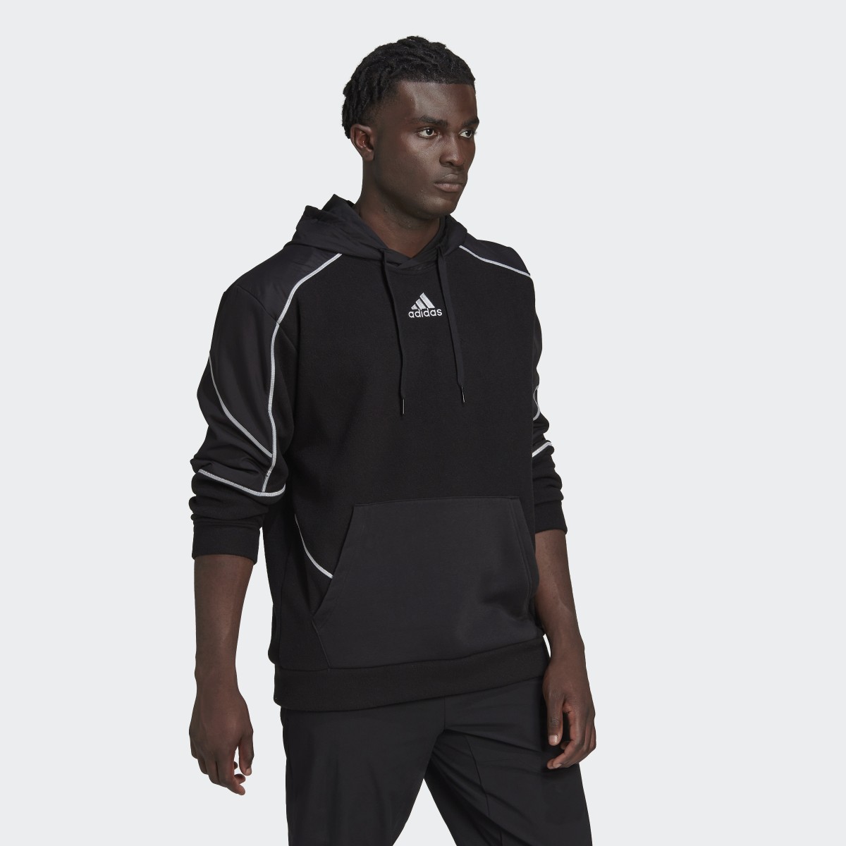 Adidas Camisola com Capuz em Fleece Polar Essentials. 4