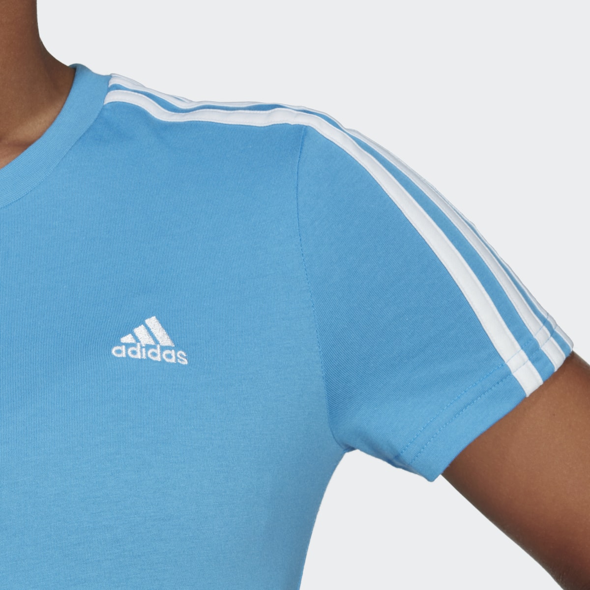 Adidas Essentials Slim 3-Stripes Tee. 6