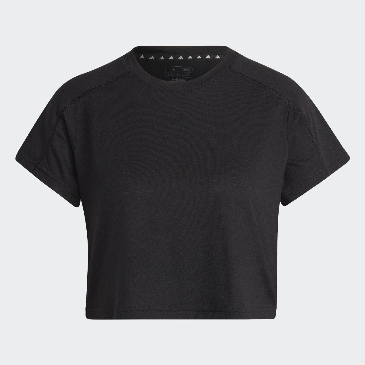 Adidas AEROREADY Train Essentials 3 Bar Logo Crop Tee. 5