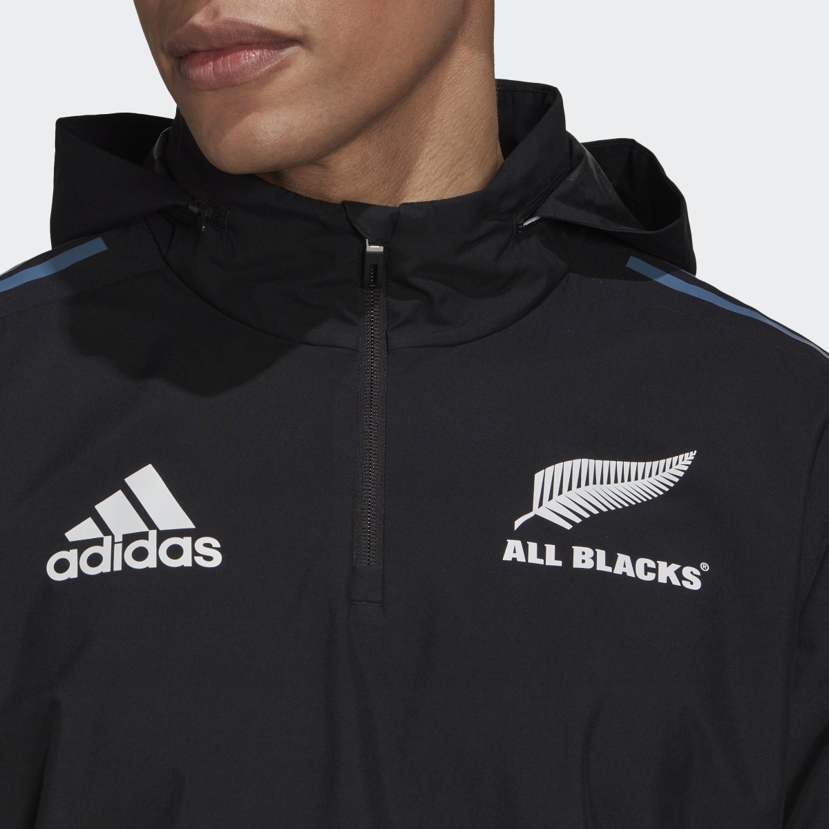 Adidas Giacca a vento da rugby All Blacks. 7