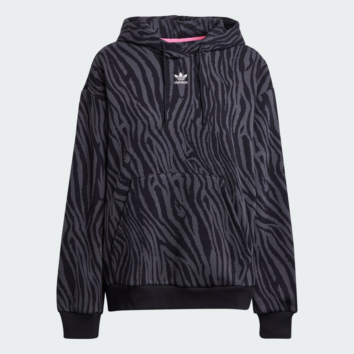 Adidas Allover Zebra Animal Print Essentials Hoodie. 5