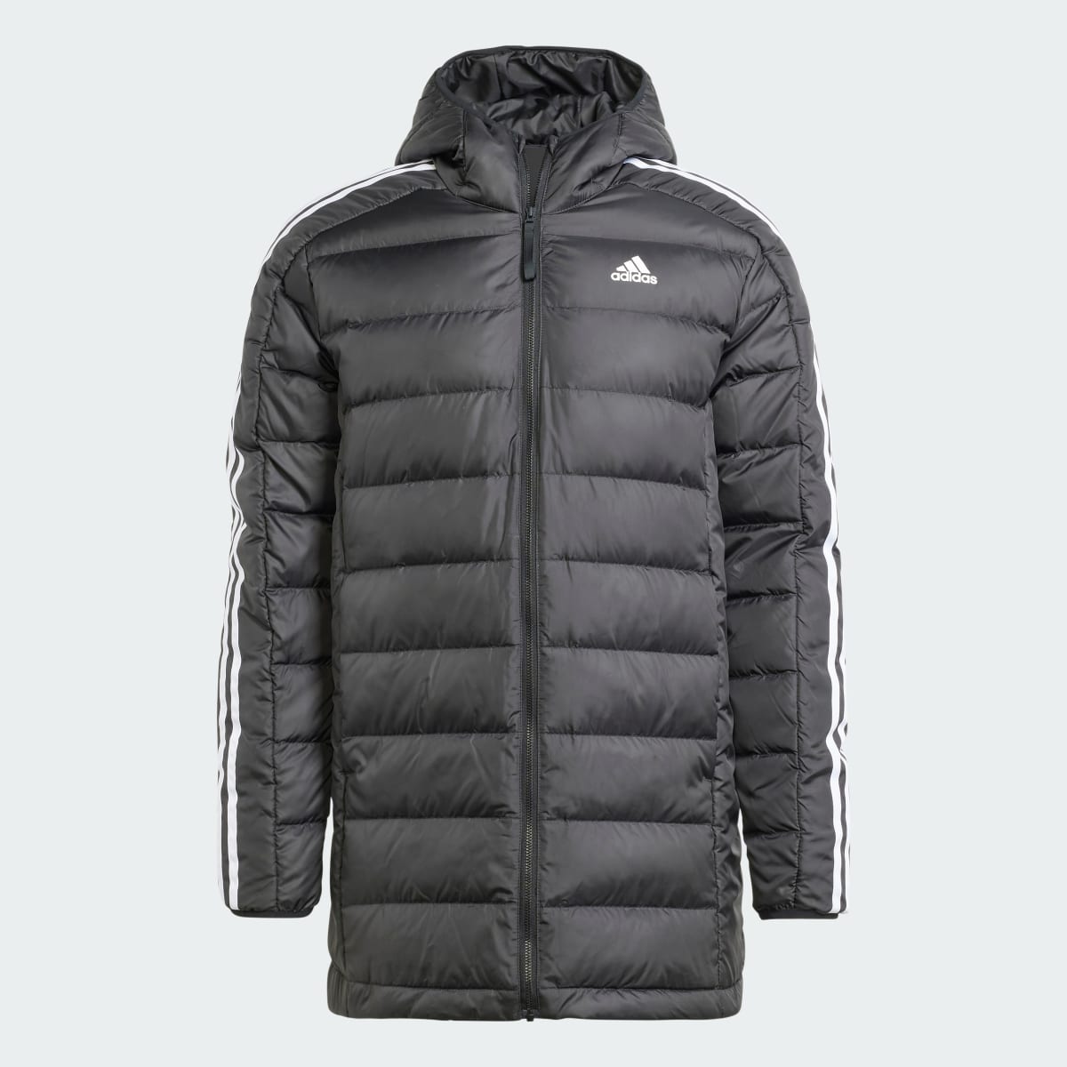 Adidas Essentials 3-Streifen Light Hooded Daunenparka. 5