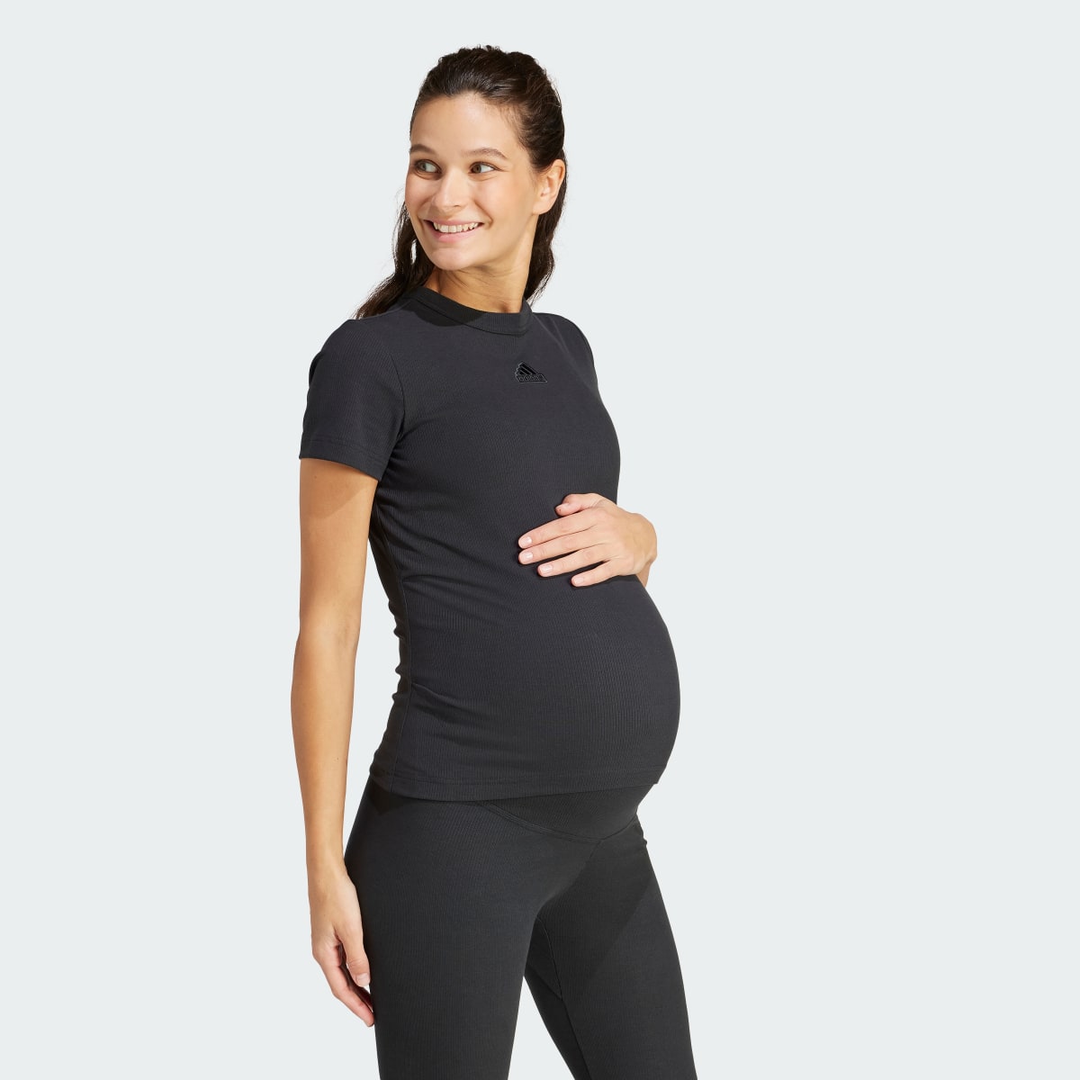 Adidas Ribbed Fitted T-Shirt (Maternity). 7