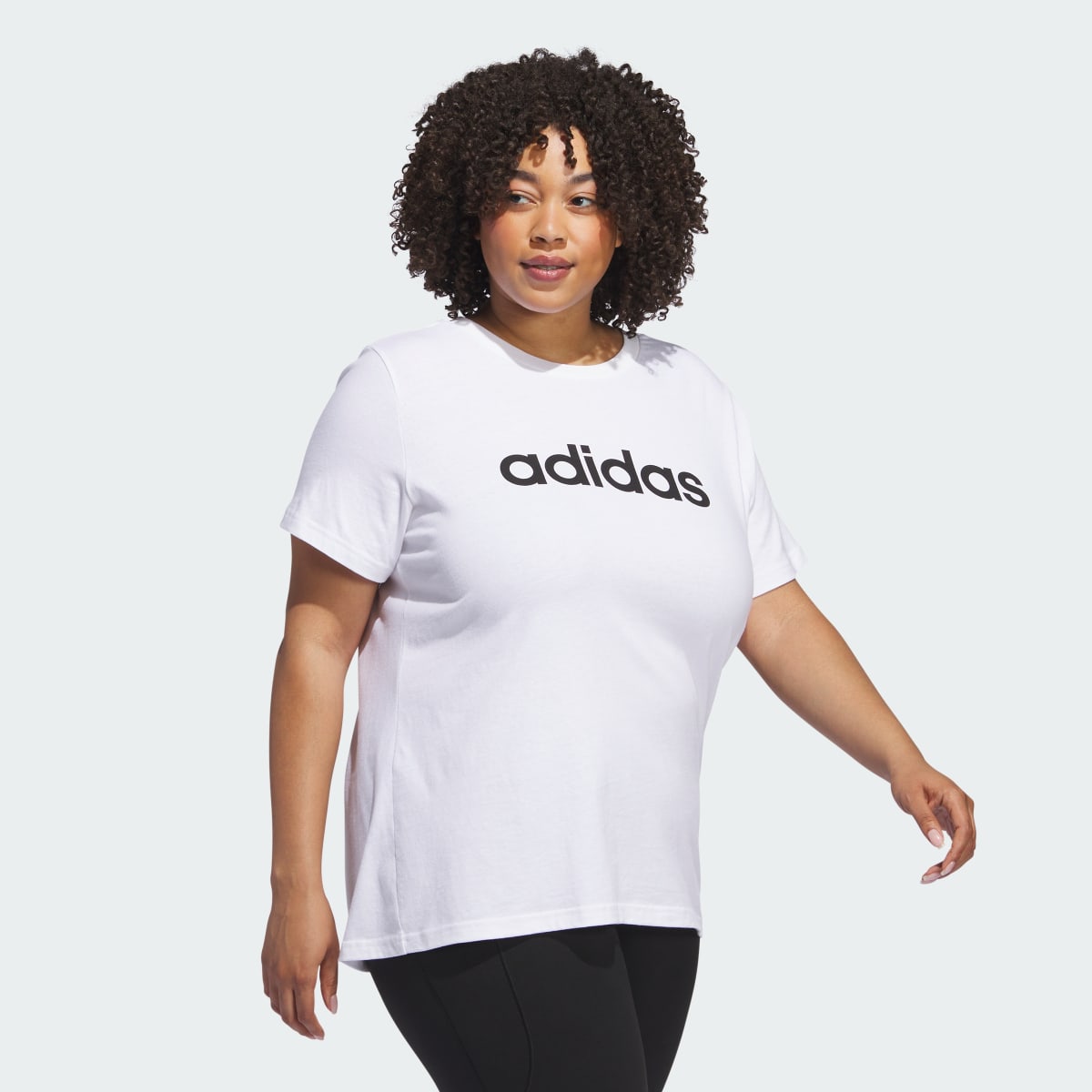 Adidas Linear Logo Tee (Plus Size). 4