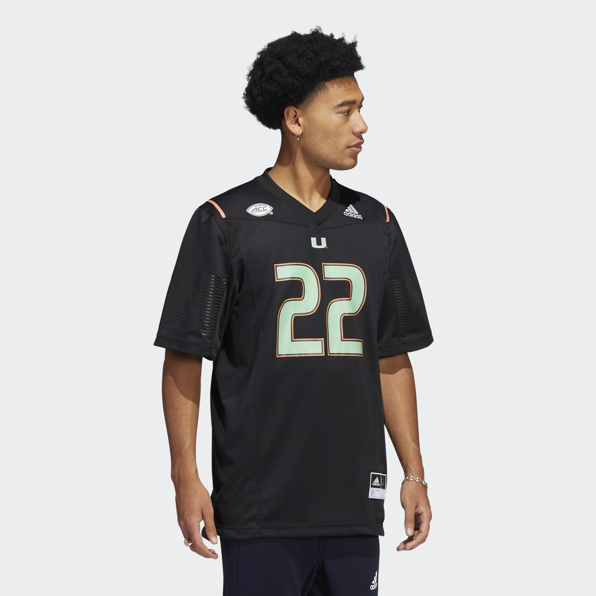 Adidas University of Miami ‘Miami Nights’ Jersey. 4