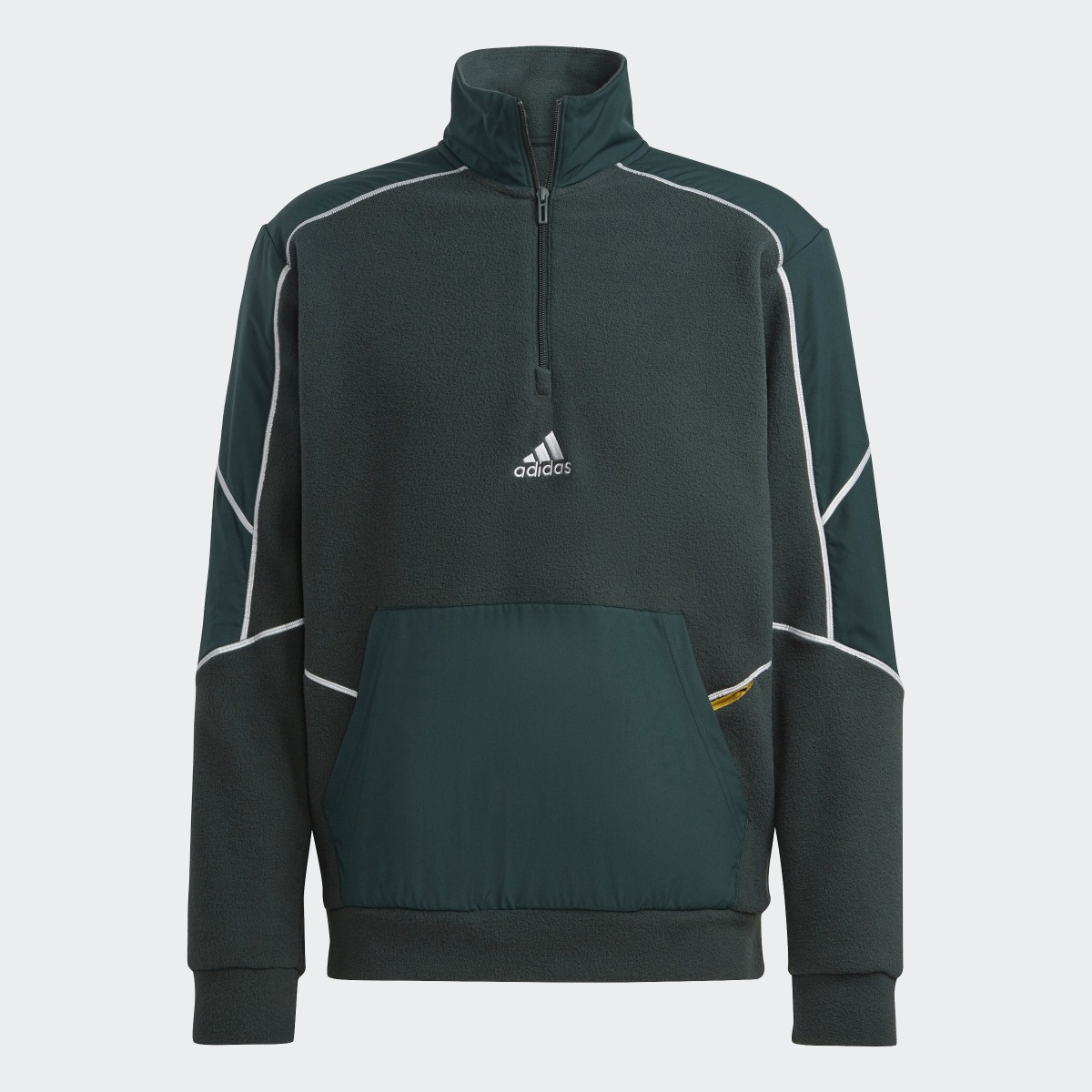 Adidas Essentials Reflect-in-the-Dark Polar Fleece Quarter-Zip Oberteil. 5