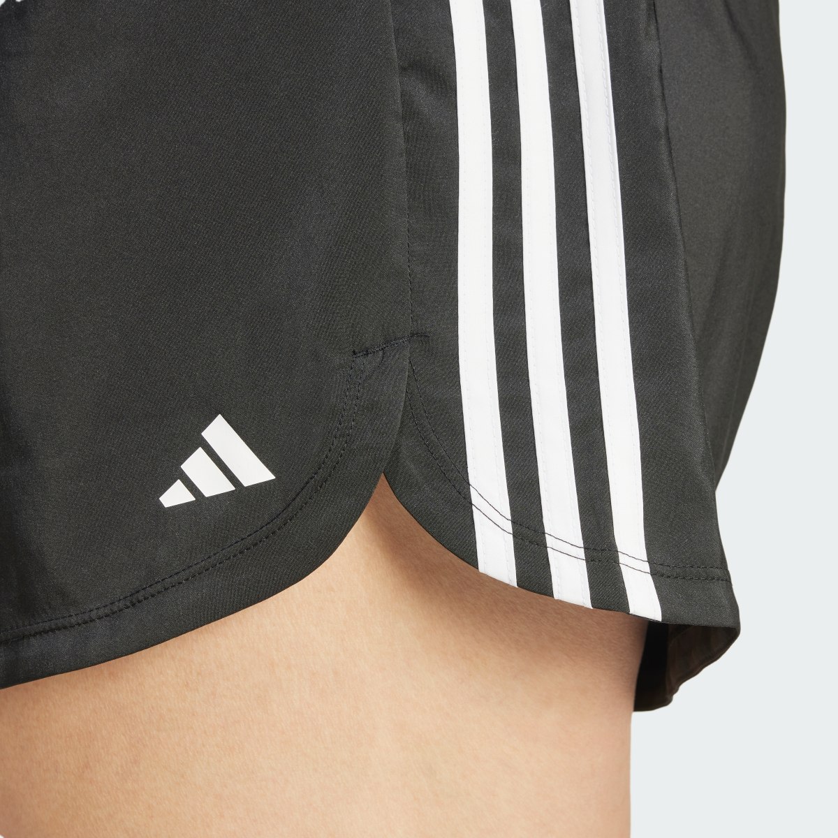 Adidas Calções de Cintura Subida para Treino 3-Stripes Pacer (Plus Size). 4