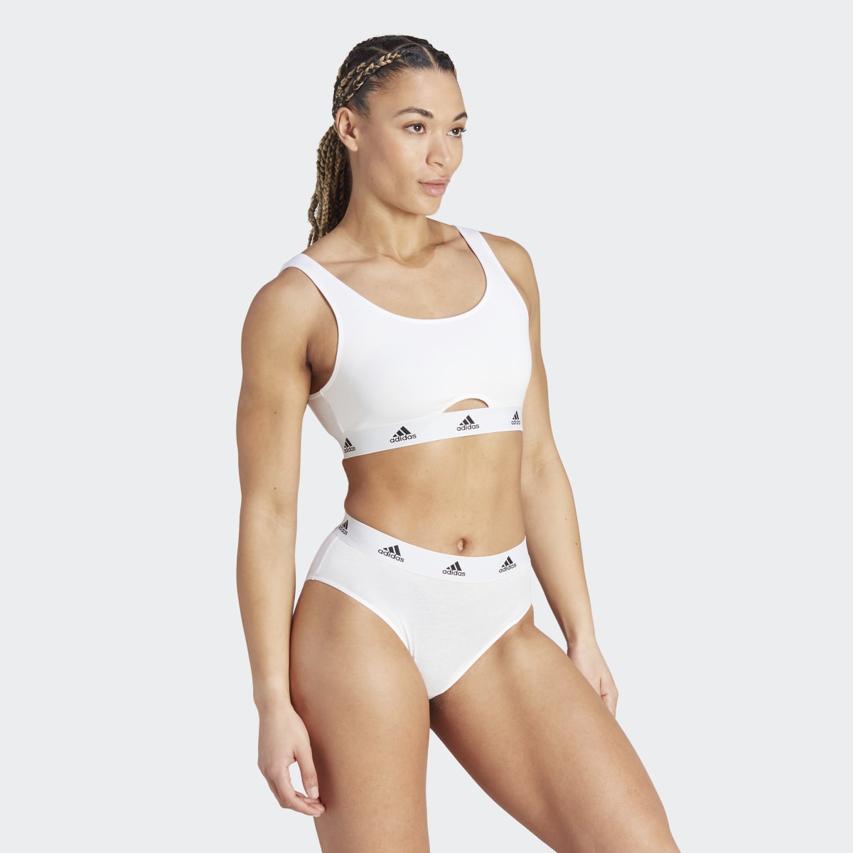 Adidas Active Comfort Cotton Scoop Bralette Underwear. 4