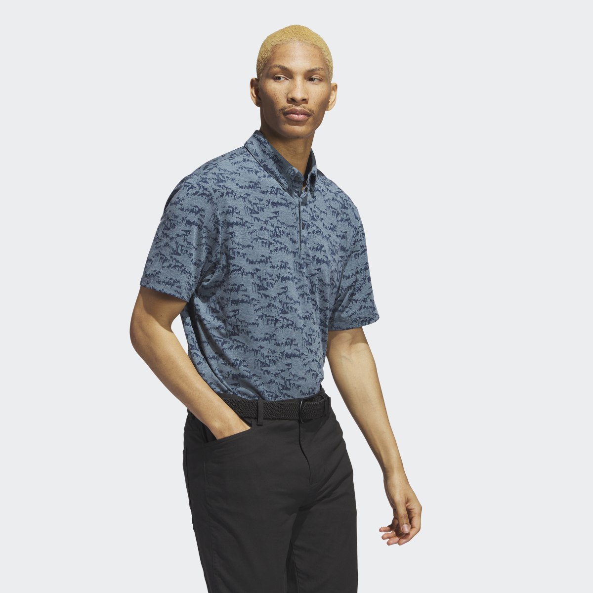 Adidas Go-To Printed Golf Polo Shirt. 4