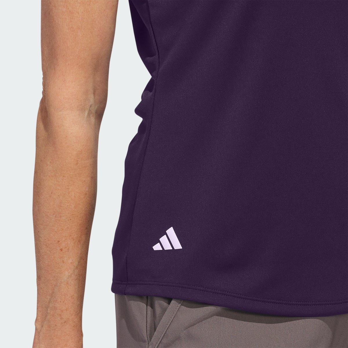 Adidas Women's Solid Performance Short Sleeve Polo Shirt. 7