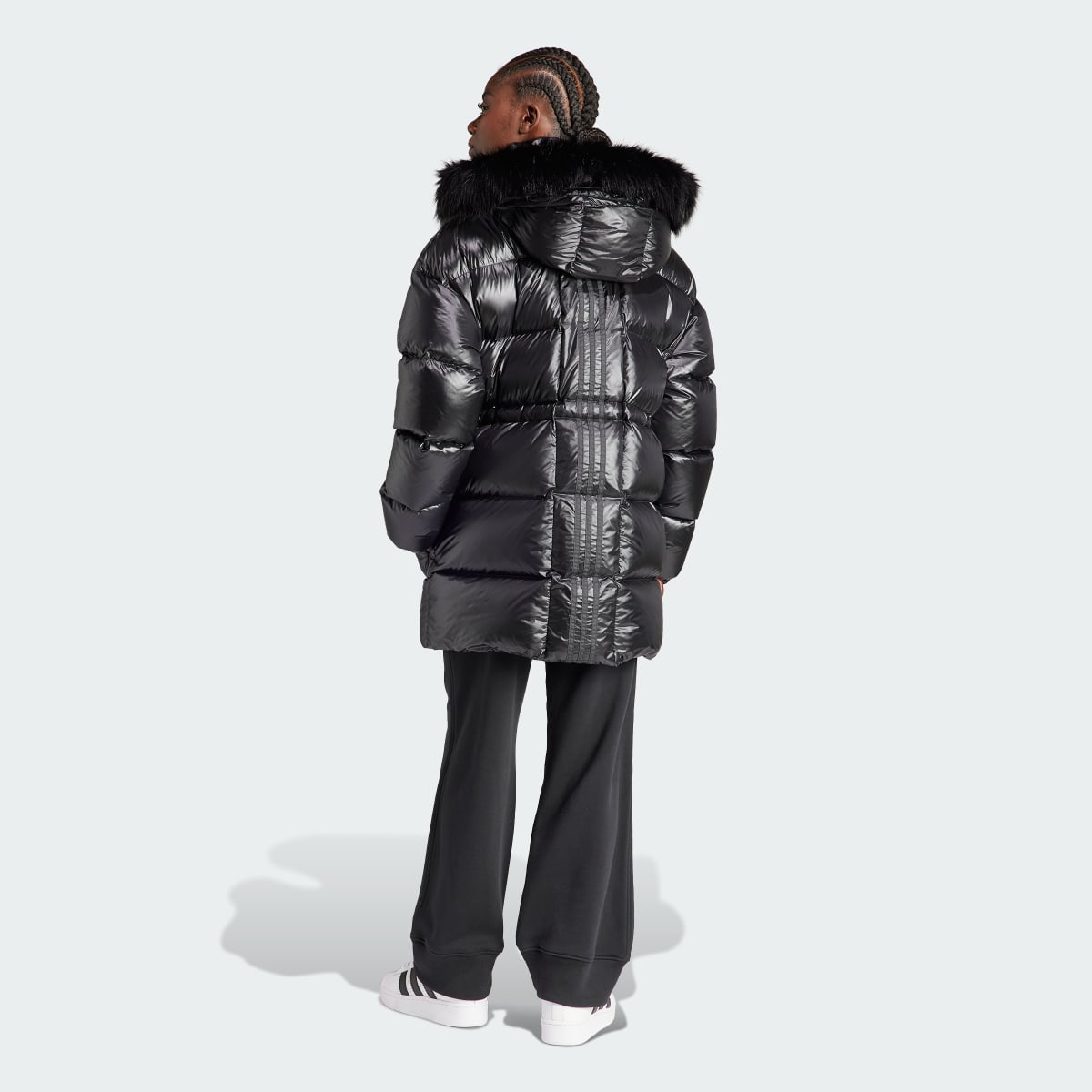 Adidas fur hooded store jacket