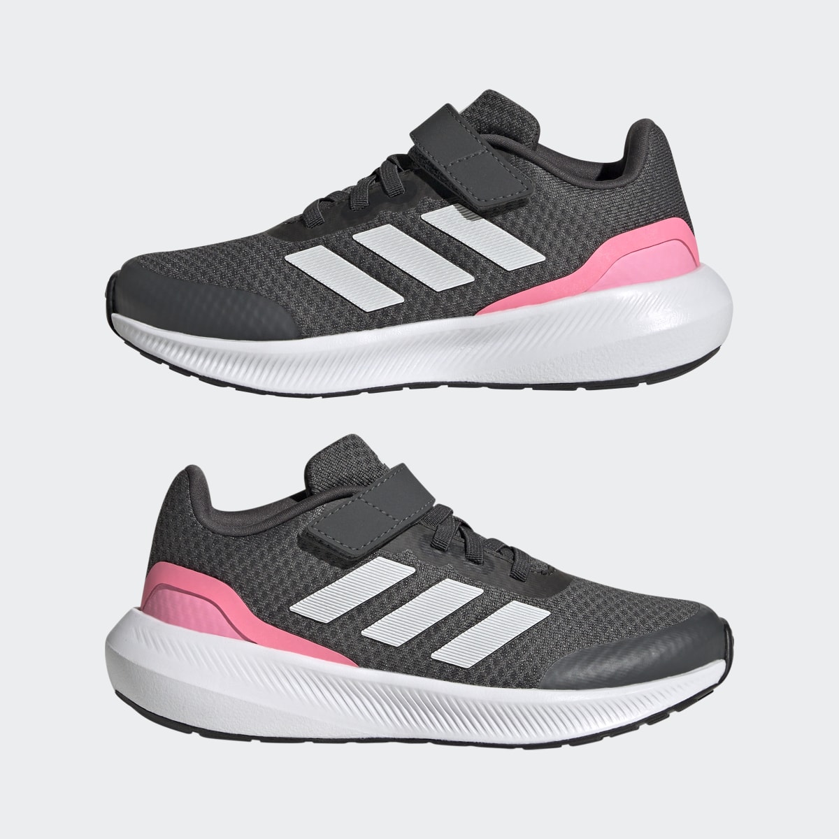 Adidas Chaussure à lacets élastiques et scratch RunFalcon 3.0. 8