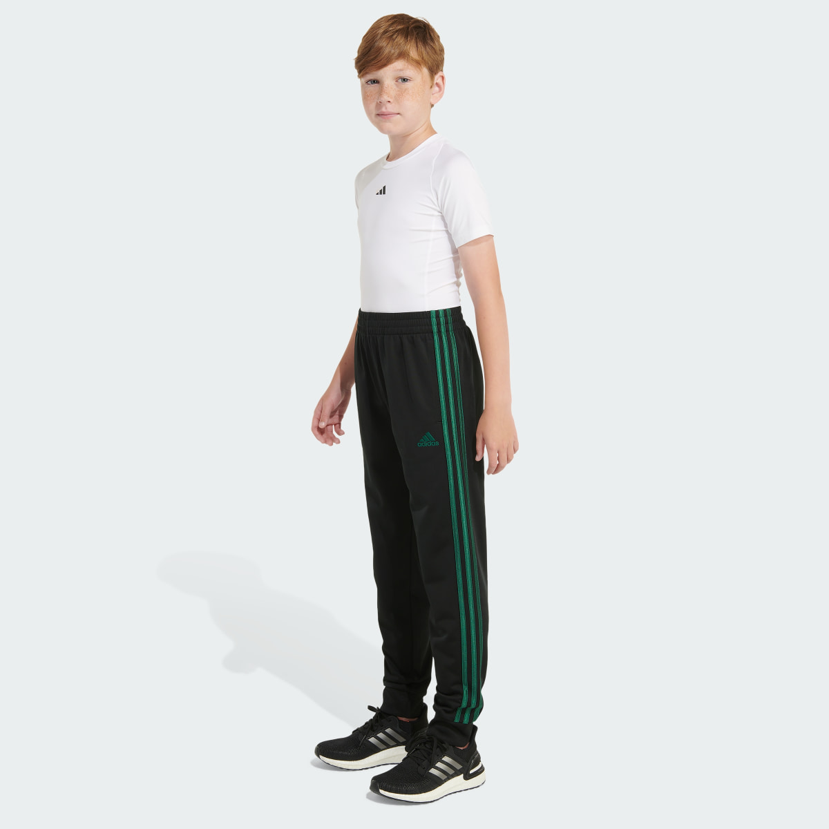 Adidas Elastic Waistband Classic 3-Stripe Tricot Joggers. 5