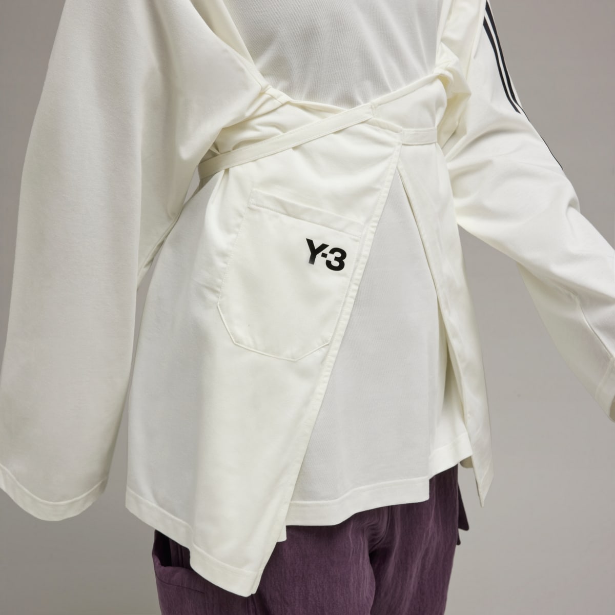 Adidas Y-3 Sail Closure Long Sleeve Tee. 6