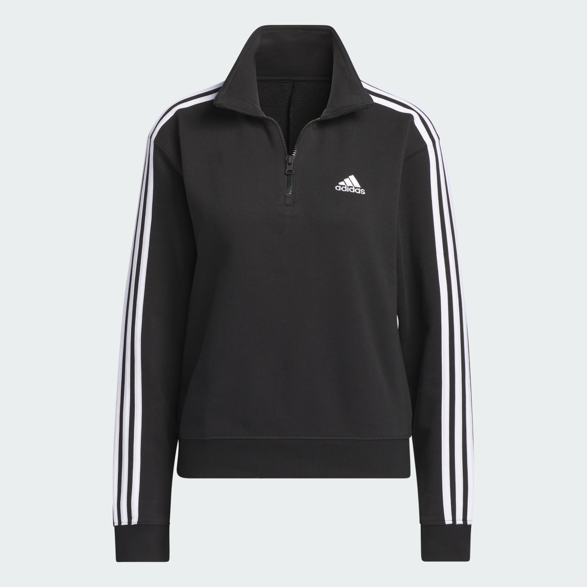 Adidas Essentials 3-Stripes Quarter-Zip Sweatshirt. 5
