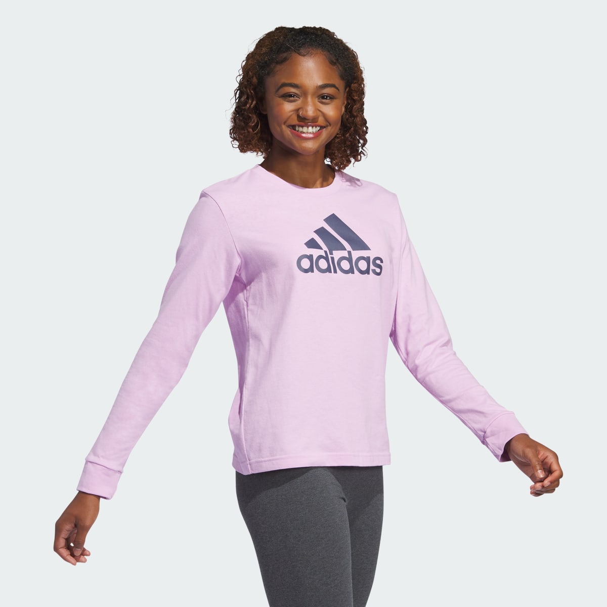 Adidas Sportswear Logo Long Sleeve Tee. 4