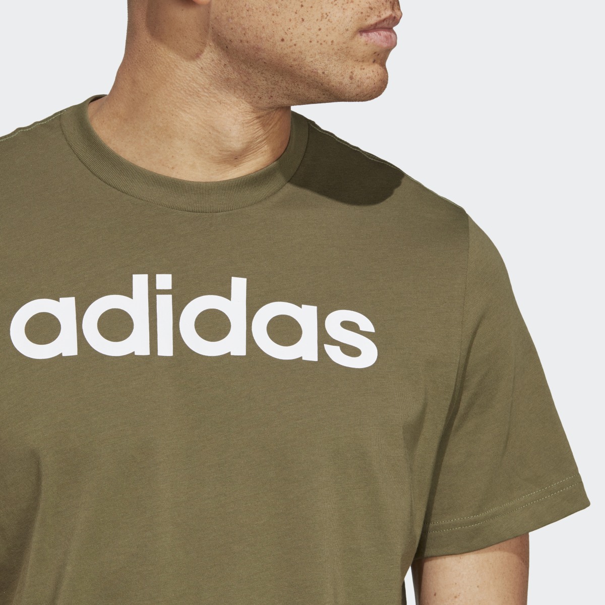Adidas Essentials Single Jersey Linear Embroidered Logo Tee. 6