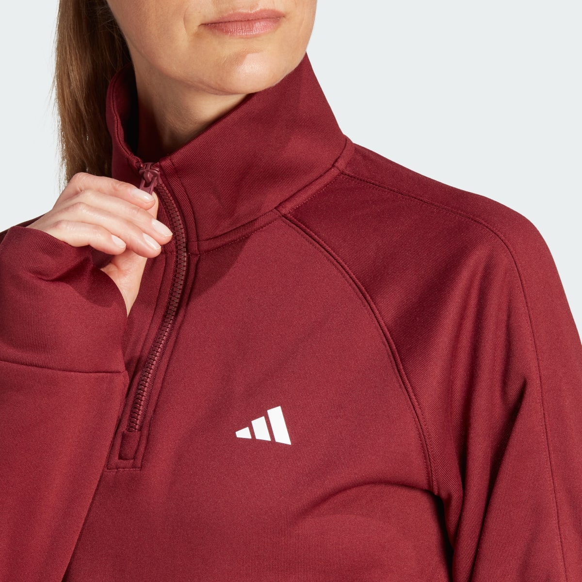 Adidas Aeroready Game & Go Quarter-Zip Fleece Top. 7